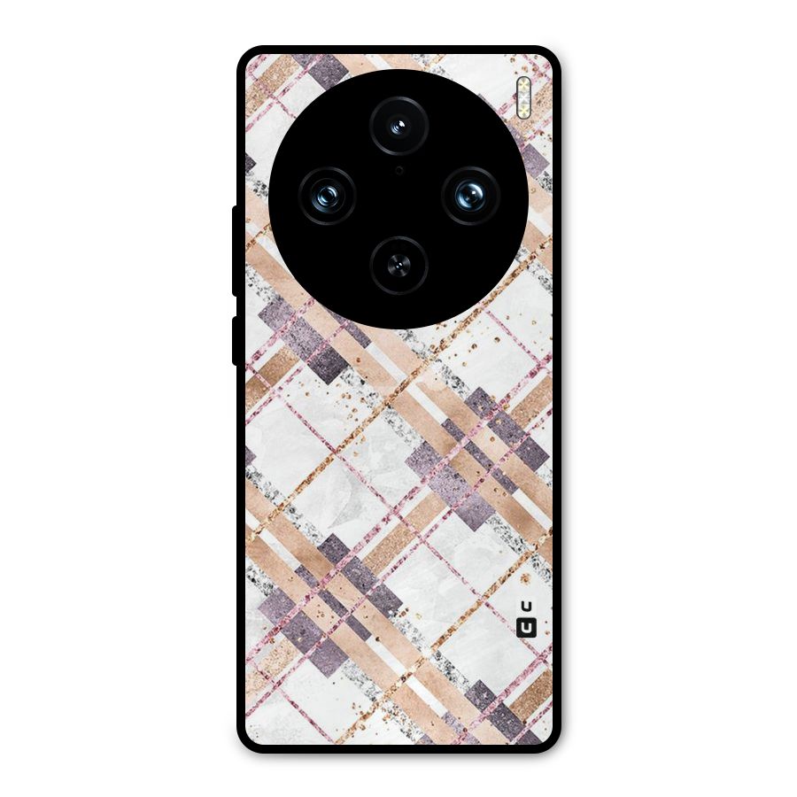 Check Trouble Metal Back Case for Vivo X100 Pro