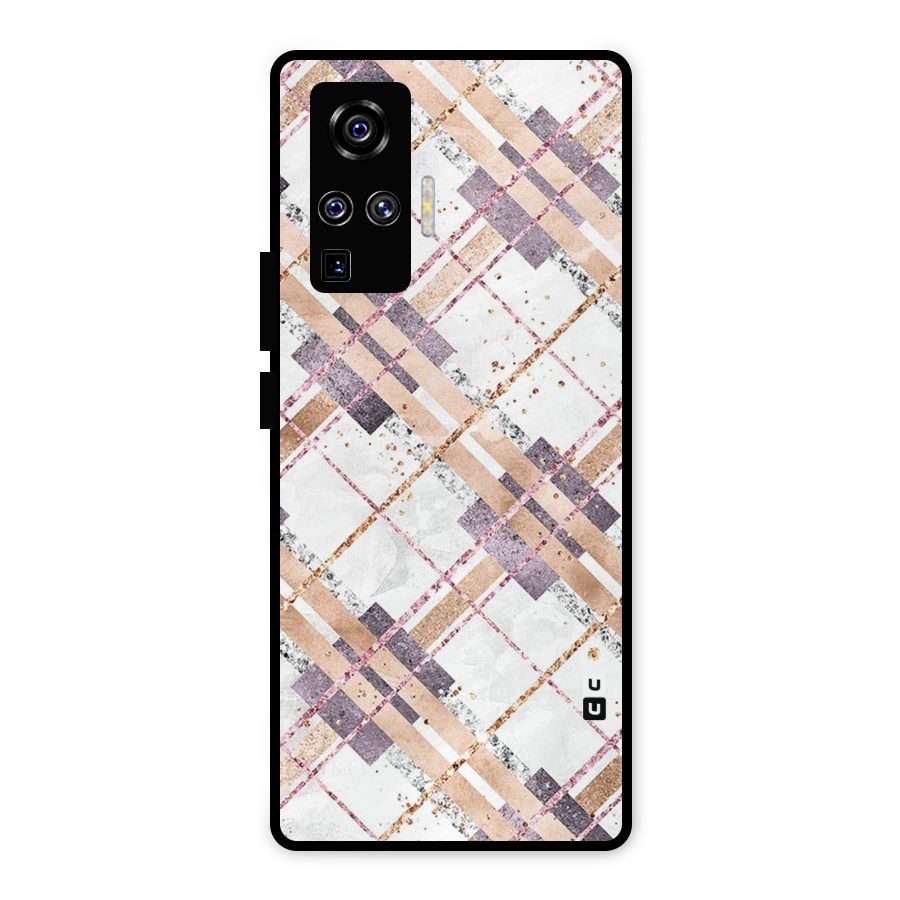 Check Trouble Metal Back Case for Vivo X50 Pro