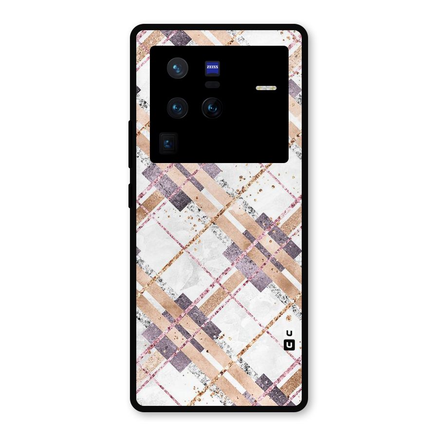 Check Trouble Metal Back Case for Vivo X80 Pro