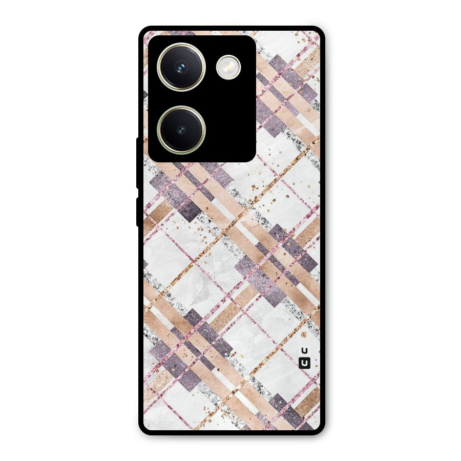 Check Trouble Metal Back Case for Vivo Y200 Pro