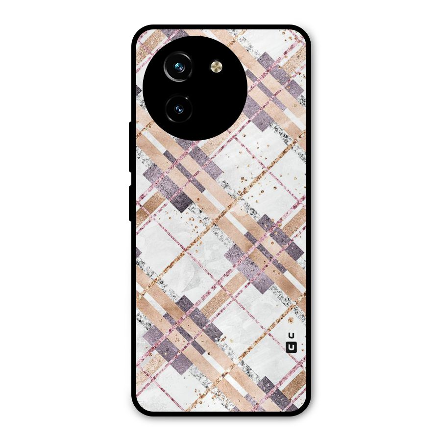 Check Trouble Metal Back Case for Vivo Y200i