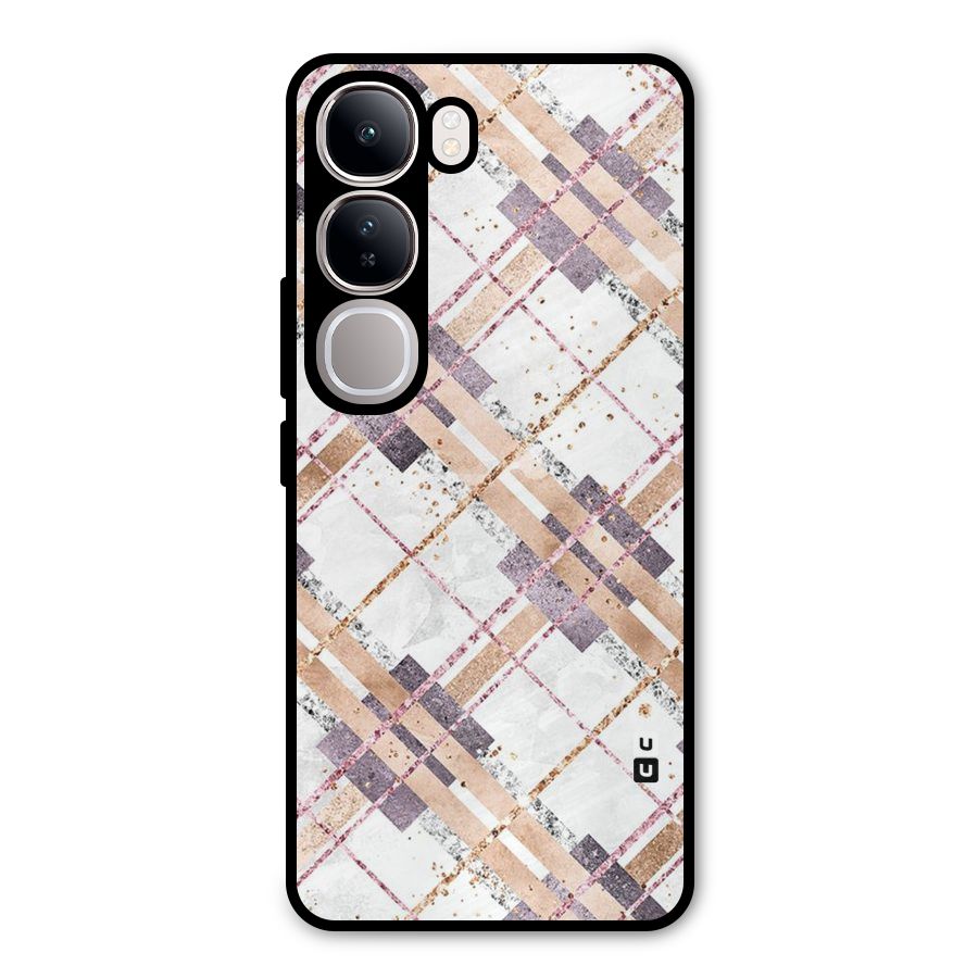 Check Trouble Metal Back Case for Vivo Y300