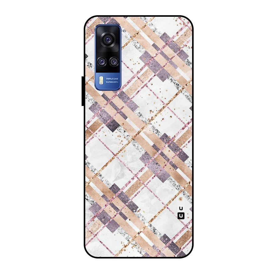 Check Trouble Metal Back Case for Vivo Y51