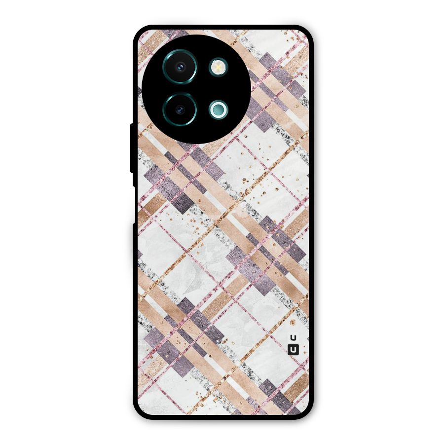Check Trouble Metal Back Case for Vivo Y58