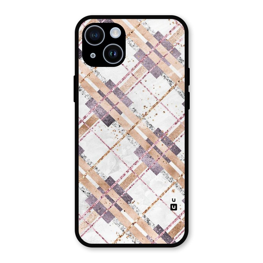 Check Trouble Metal Back Case for iPhone 14