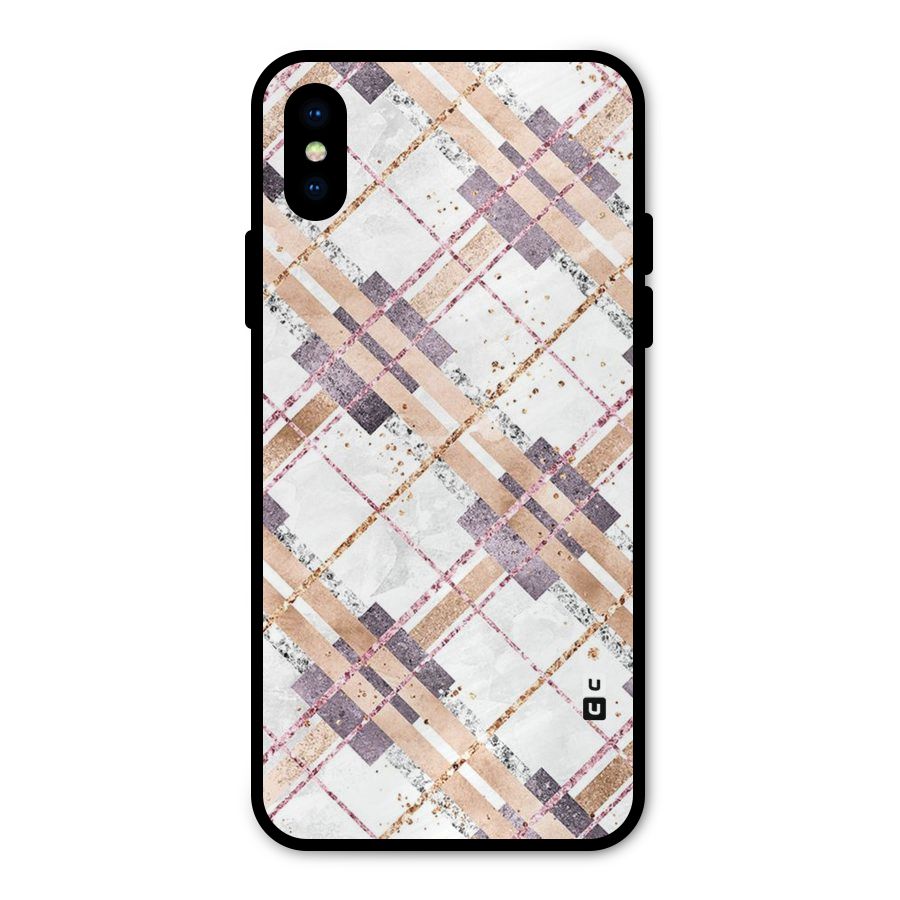 Check Trouble Metal Back Case for iPhone XS