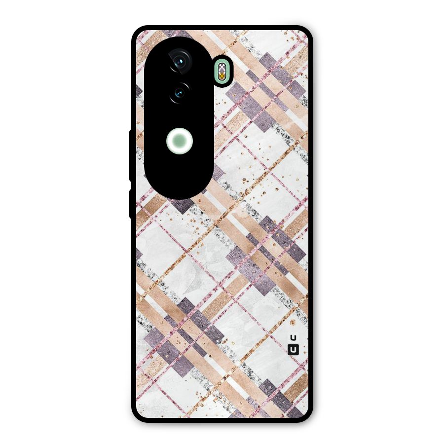 Check Trouble Metal Back Case for iQOO Z9s