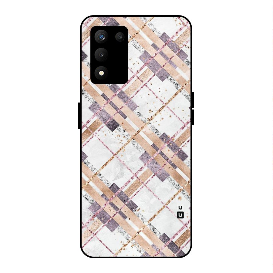 Check Trouble Metal Back Case for realme 9 5G SE