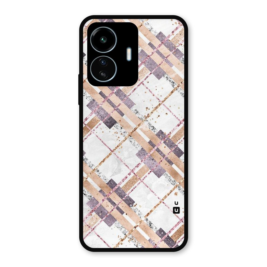 Check Trouble Metal Back Case for vivo iQOO Z6 Lite 5G