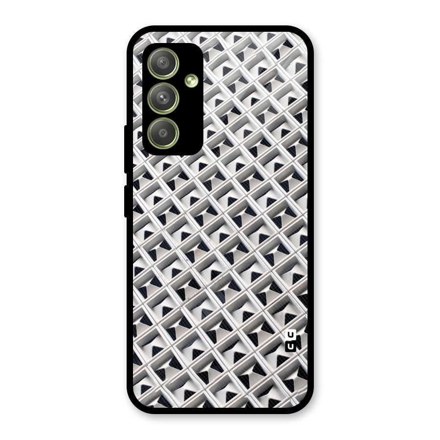 Check White Design Glass Back Case for Galaxy A54