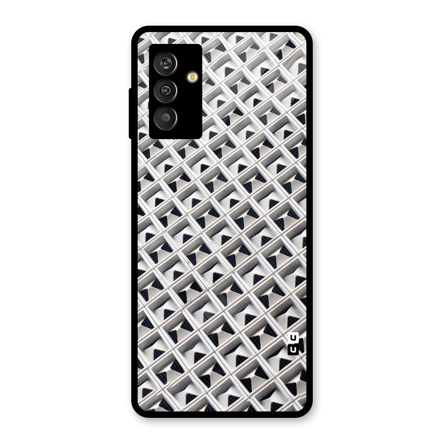 Check White Design Glass Back Case for Galaxy M13