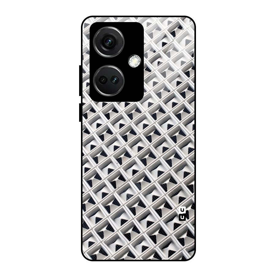 Check White Design Glass Back Case for OnePlus Nord CE 3 5G
