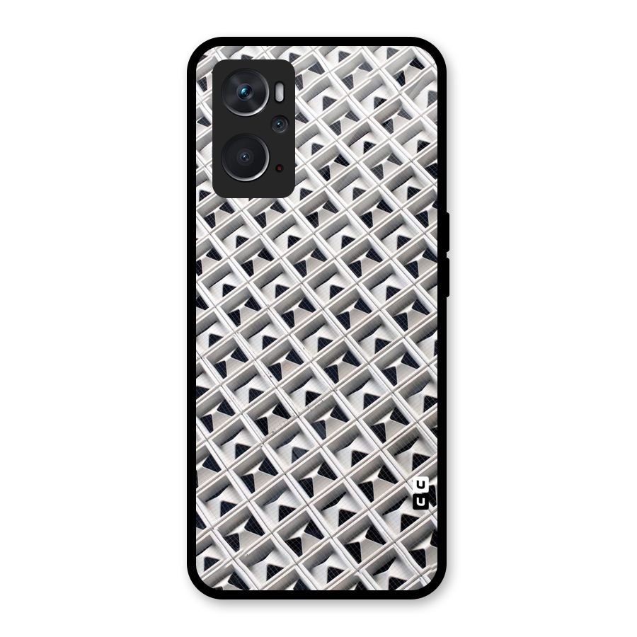 Check White Design Glass Back Case for Oppo K10 4G