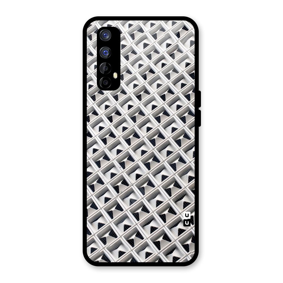 Check White Design Glass Back Case for Realme Narzo 20 Pro