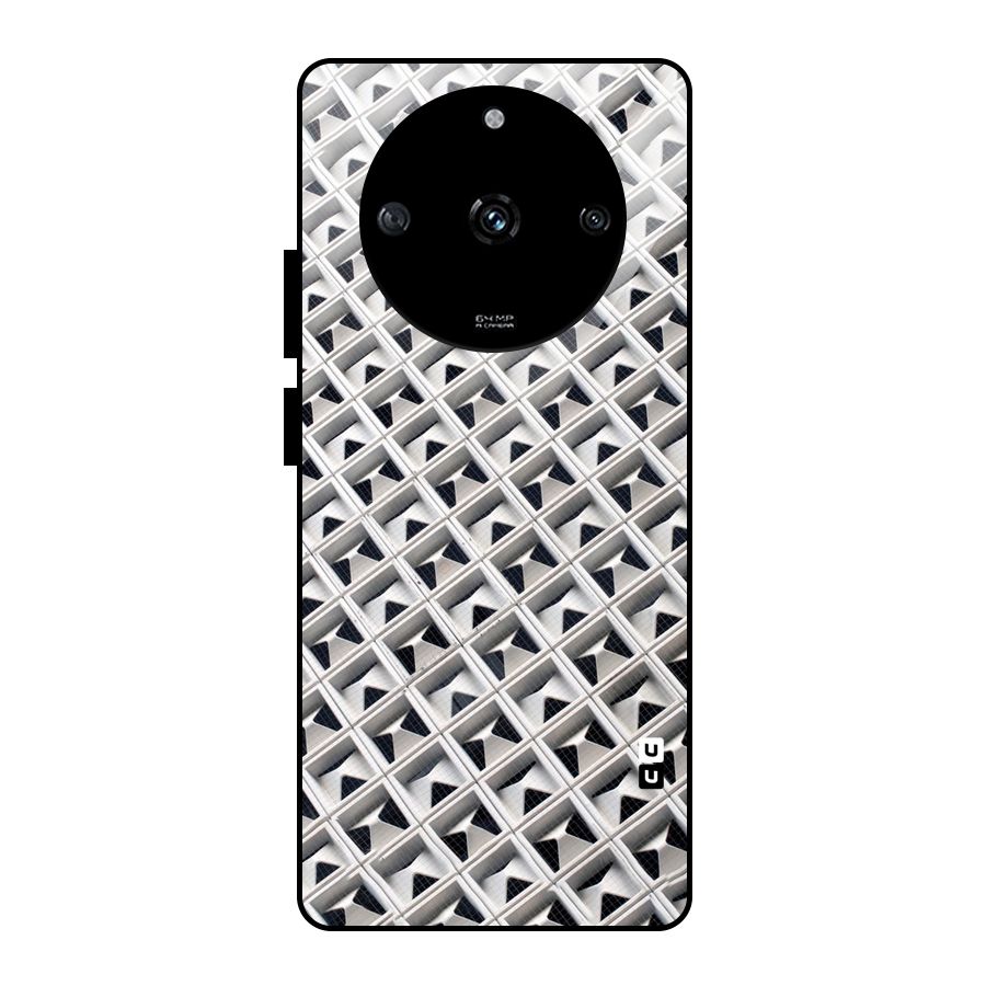 Check White Design Glass Back Case for Realme Narzo 60 5G