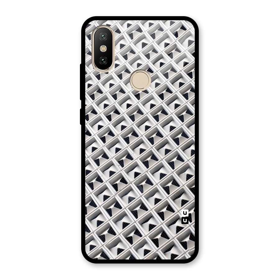 Check White Design Glass Back Case for Redmi A2