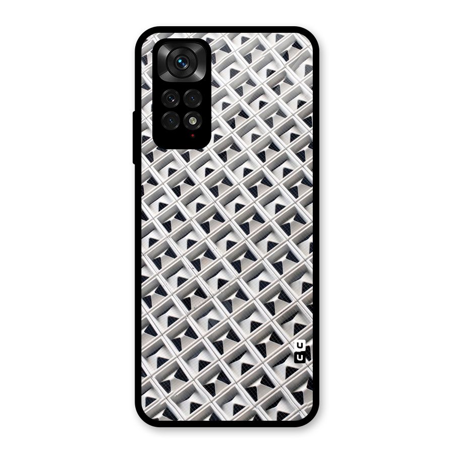 Check White Design Glass Back Case for Redmi Note 11S