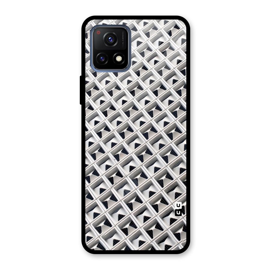 Check White Design Glass Back Case for Vivo Y72 5G