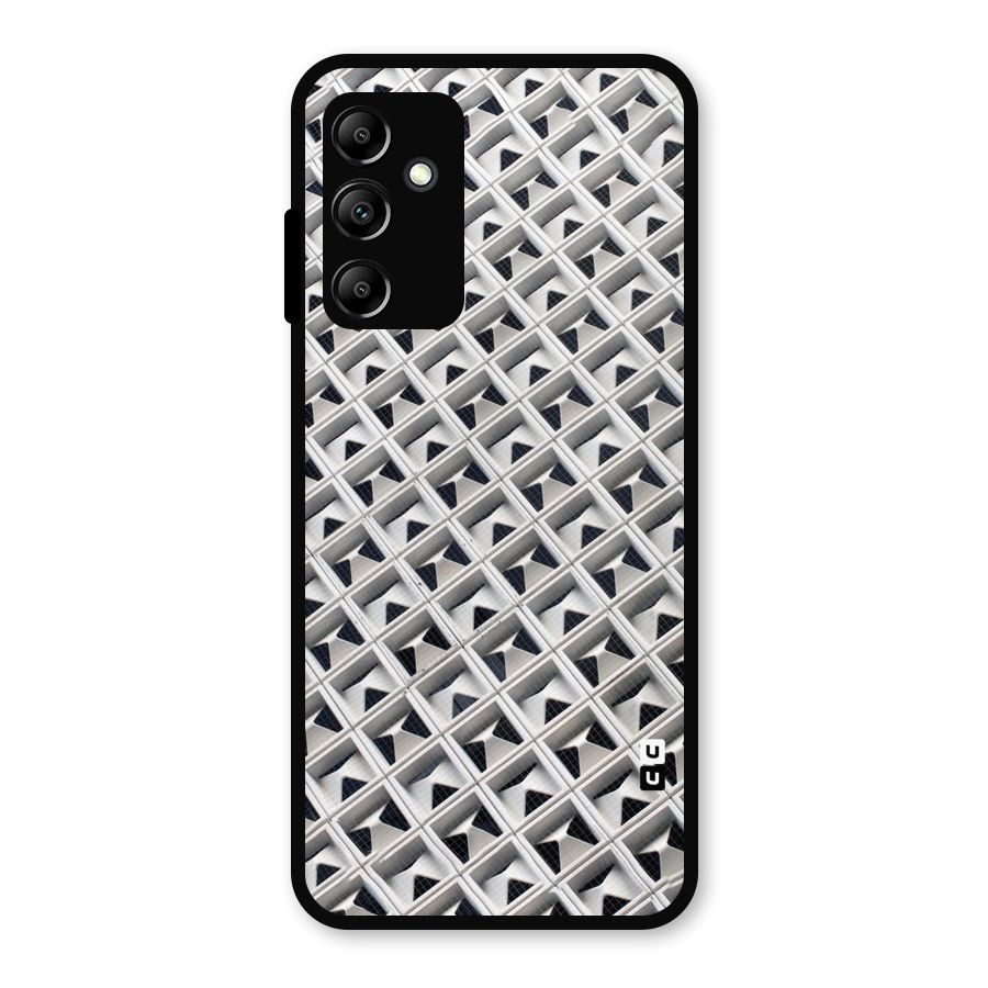 Check White Design Metal Back Case for Galaxy A14 5G