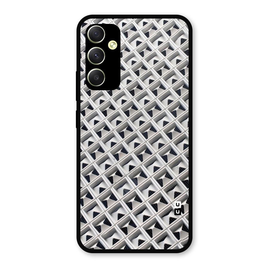 Check White Design Metal Back Case for Galaxy A34