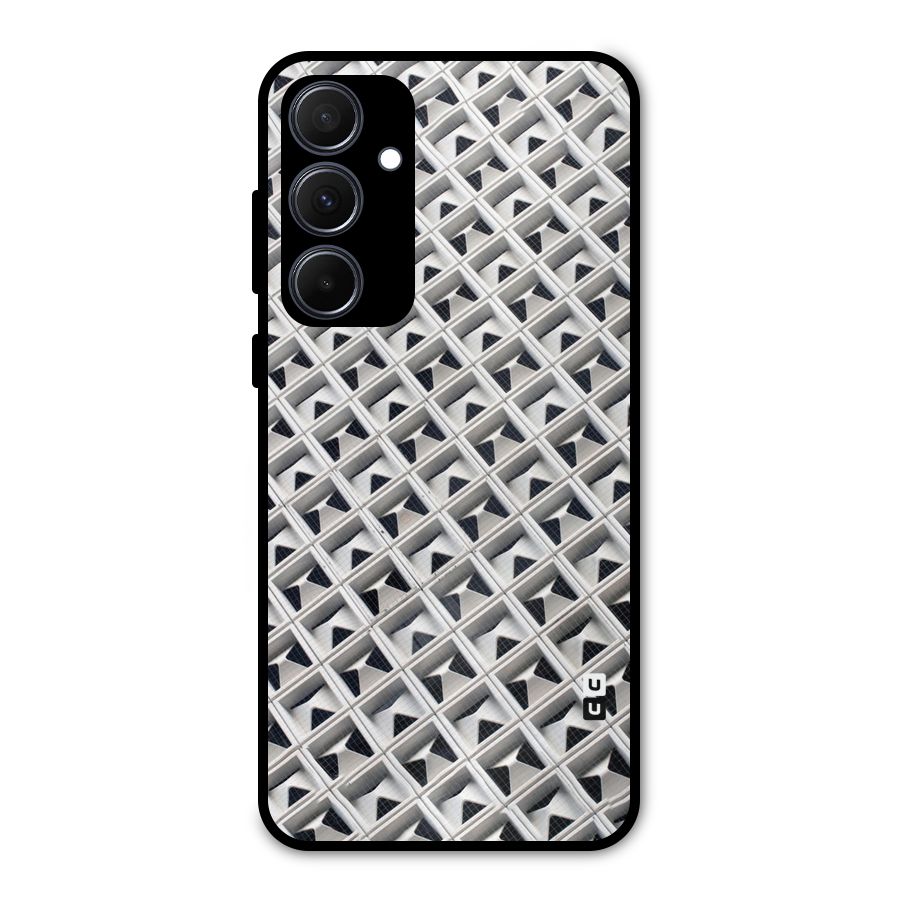 Check White Design Metal Back Case for Galaxy A35