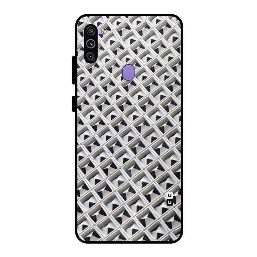 Check White Design Metal Back Case for Galaxy M11