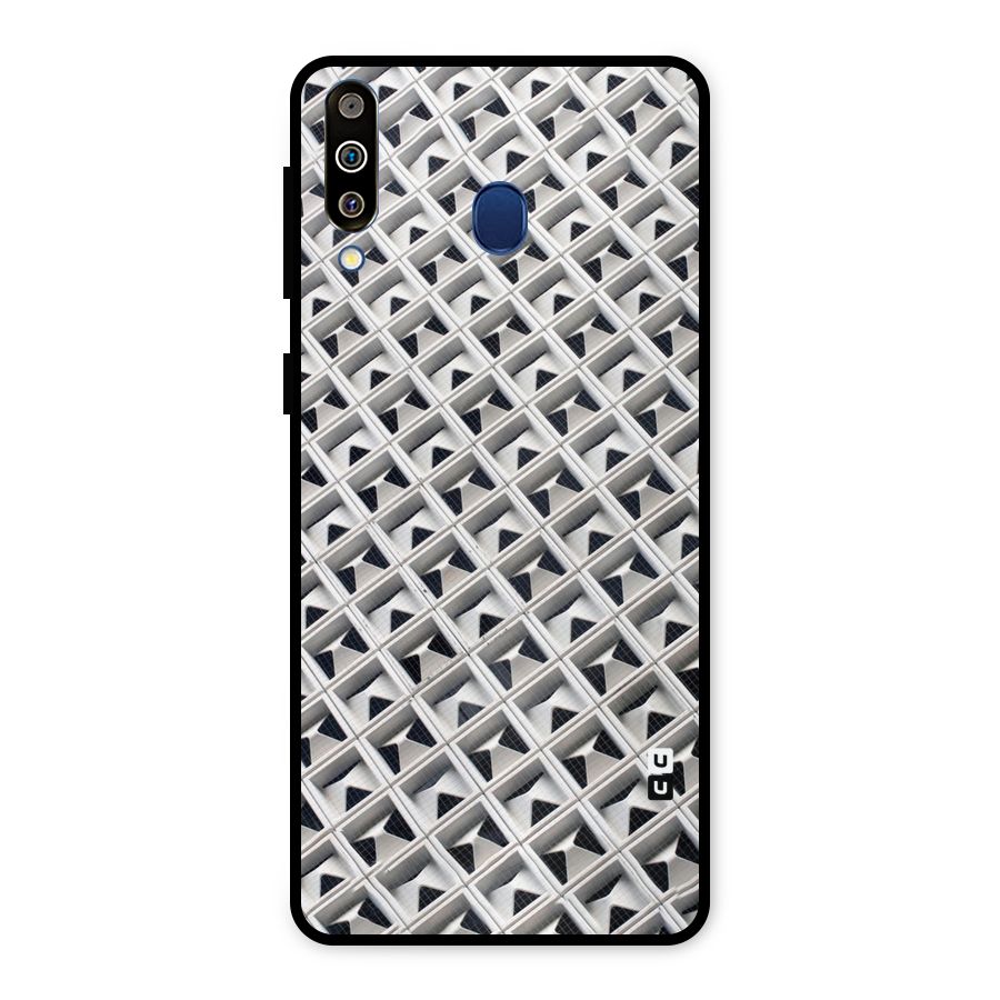 Check White Design Metal Back Case for Galaxy M30