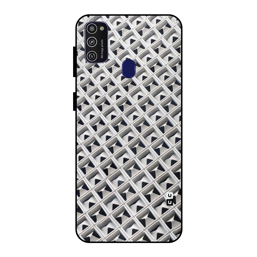 Check White Design Metal Back Case for Galaxy M30s