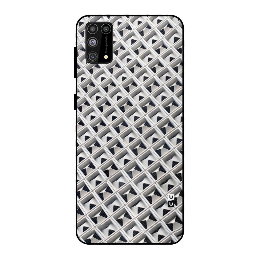Check White Design Metal Back Case for Galaxy M31