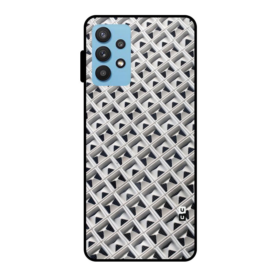 Check White Design Metal Back Case for Galaxy M32 5G