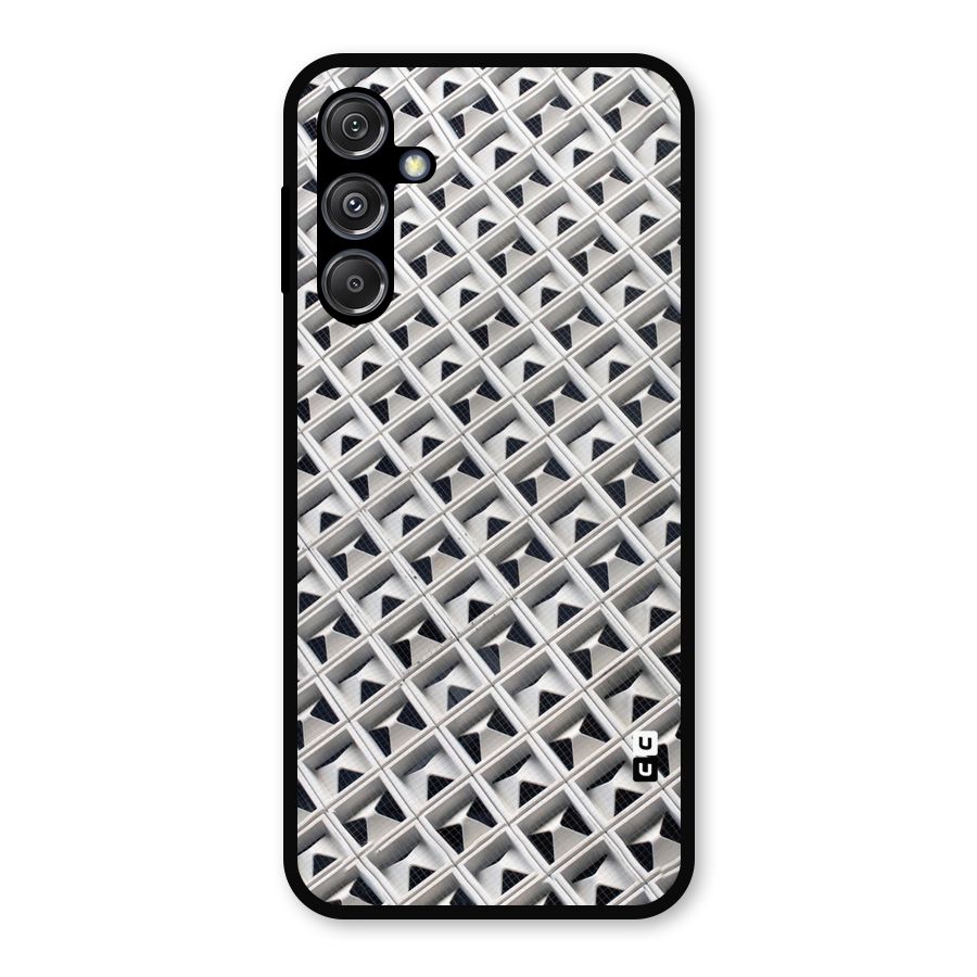 Check White Design Metal Back Case for Galaxy M34 5G