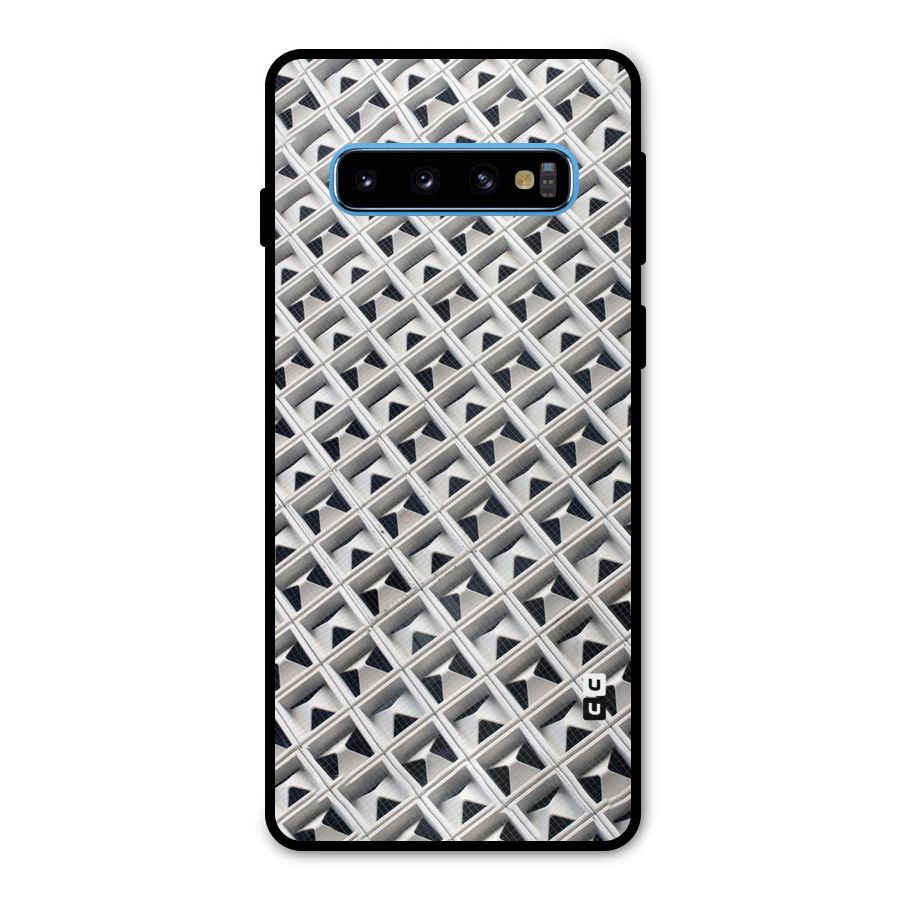 Check White Design Metal Back Case for Galaxy S10