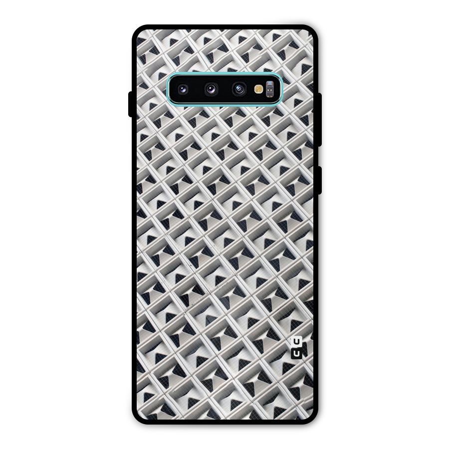 Check White Design Metal Back Case for Galaxy S10 Plus