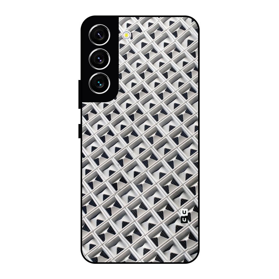Check White Design Metal Back Case for Galaxy S22 5G