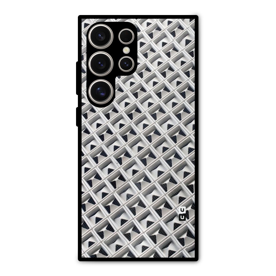 Check White Design Metal Back Case for Galaxy S24 Ultra