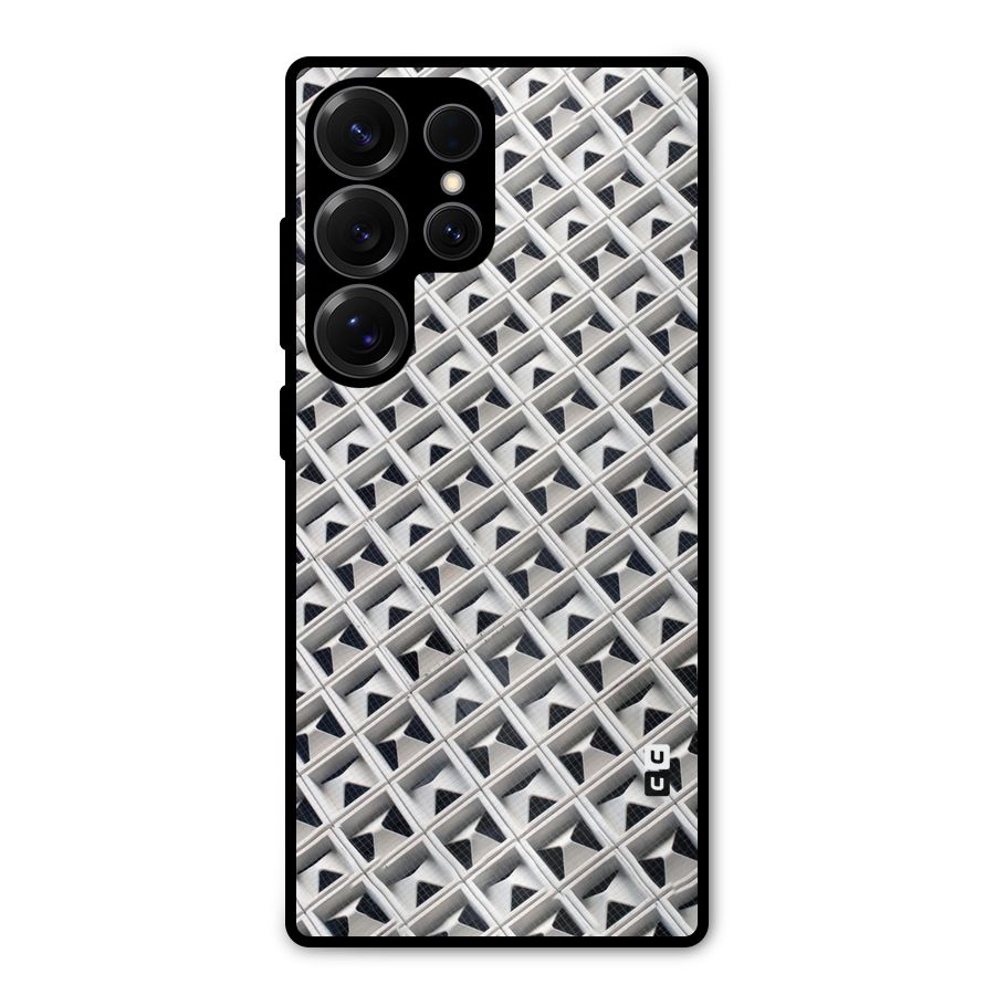 Check White Design Metal Back Case for Galaxy S25 Ultra
