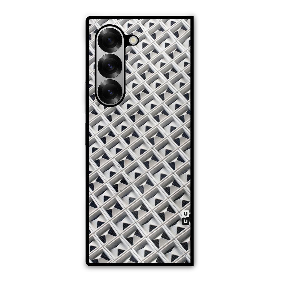 Check White Design Metal Back Case for Galaxy Z Fold6