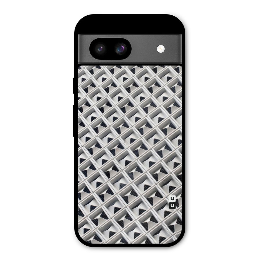Check White Design Metal Back Case for Google Pixel 8a