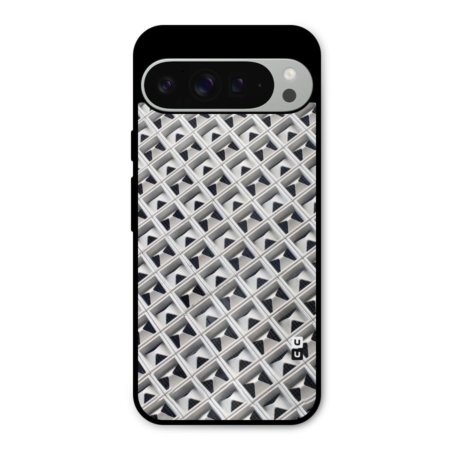Check White Design Metal Back Case for Google Pixel 9 Pro XL