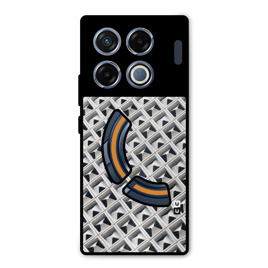 Check White Design Metal Back Case for Infinix GT 20 Pro