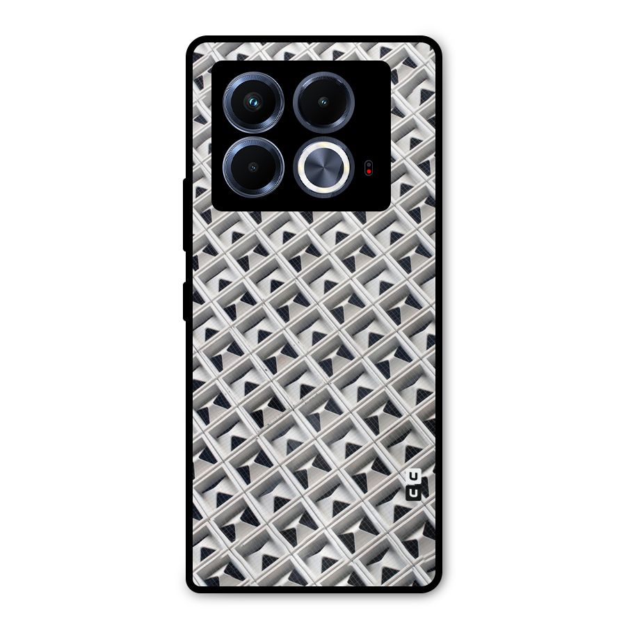 Check White Design Metal Back Case for Infinix Note 40 5G