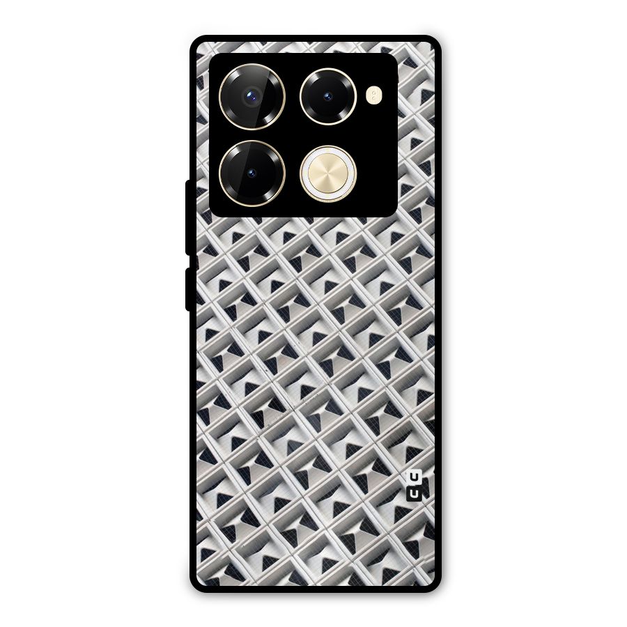 Check White Design Metal Back Case for Infinix Note 40 Pro