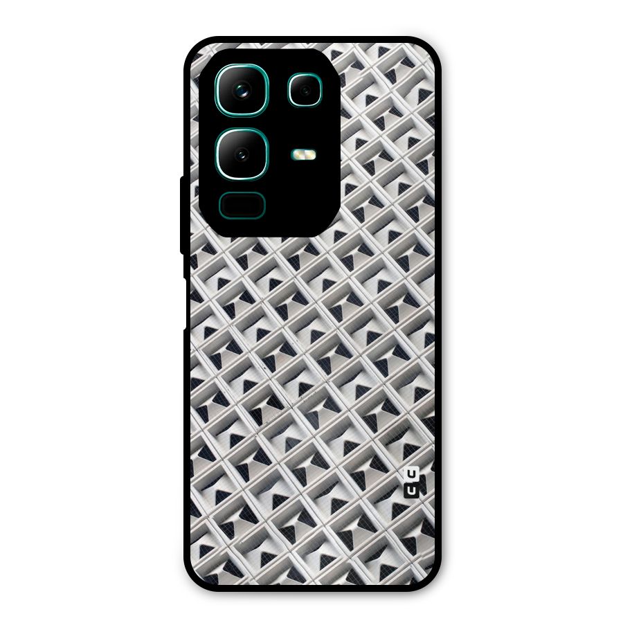 Check White Design Metal Back Case for Infinix Note 50x