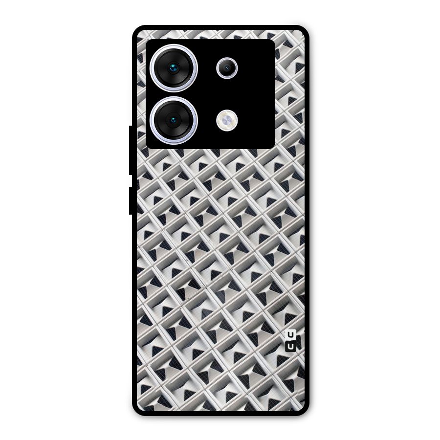 Check White Design Metal Back Case for Infinix Zero 30 5G