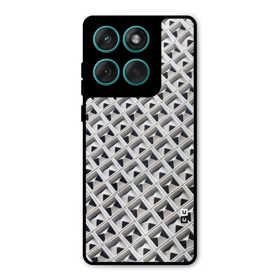 Check White Design Metal Back Case for Motorola Edge 60