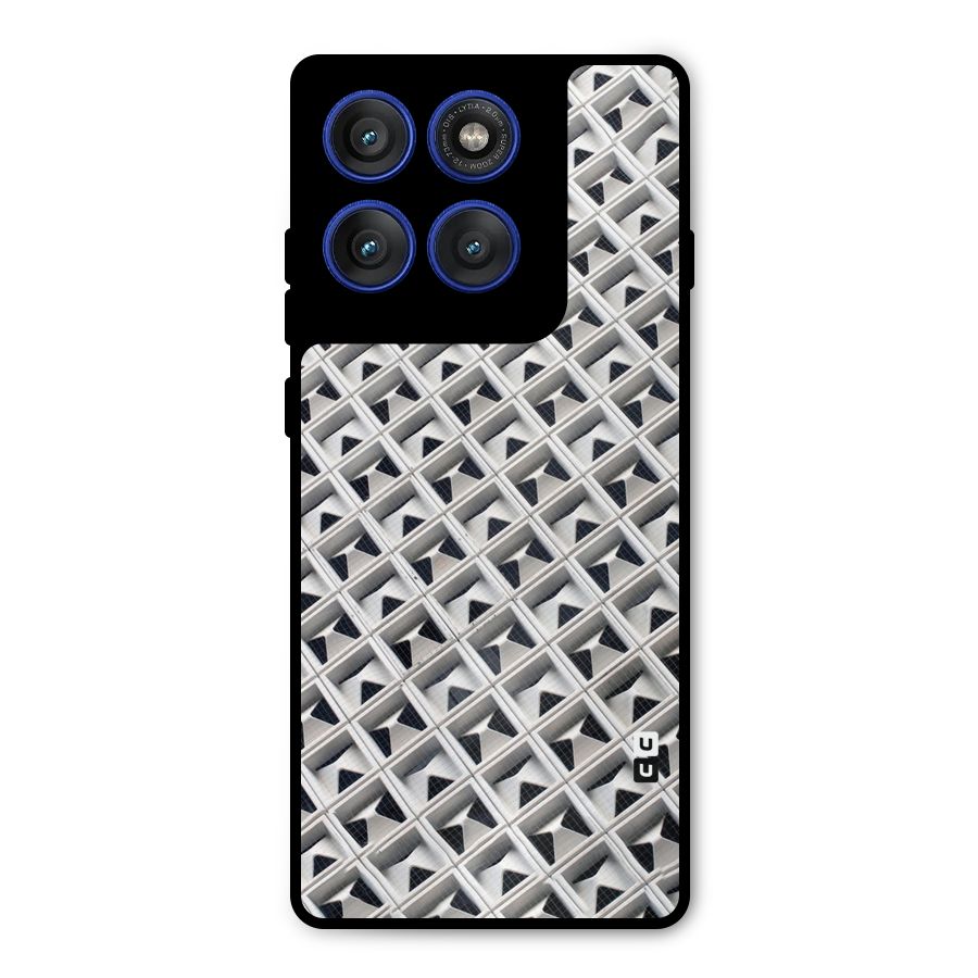 Check White Design Metal Back Case for Motorola Edge 60 Pro