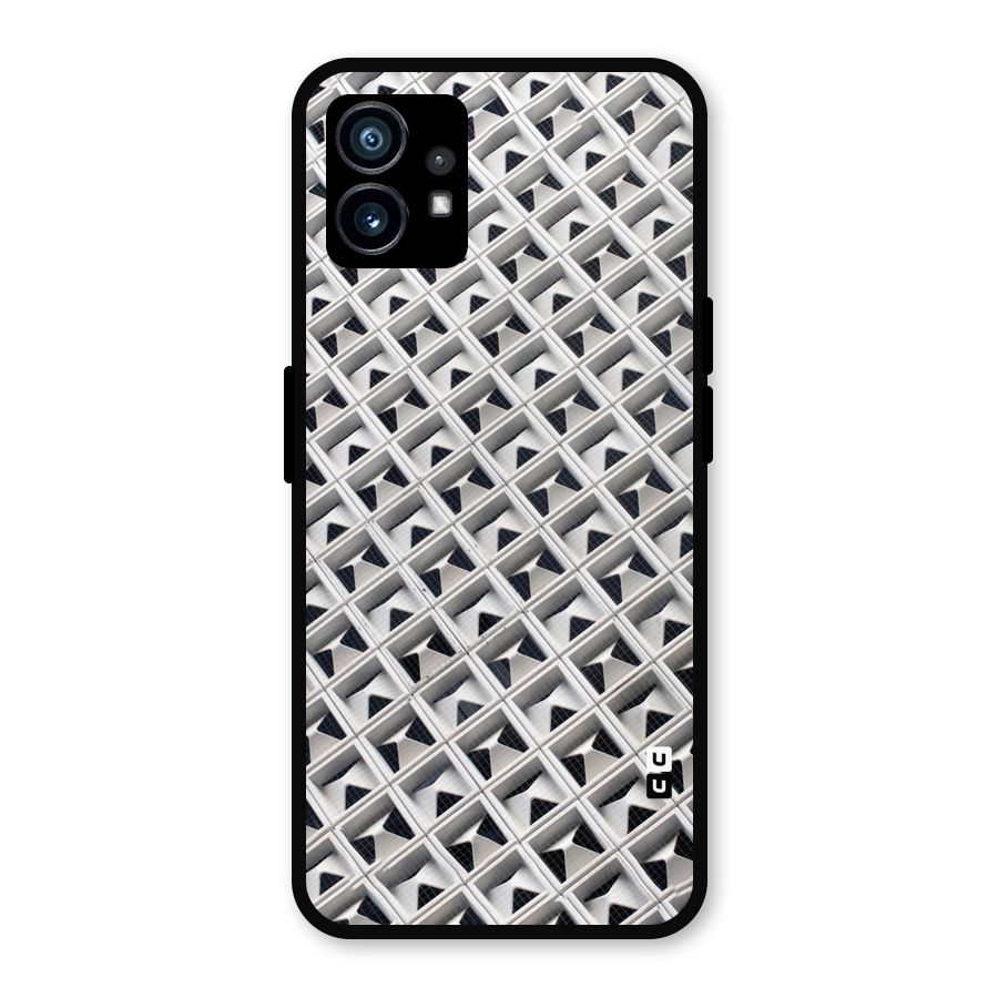 Check White Design Metal Back Case for Nothing Phone 1