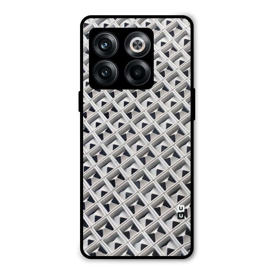 Check White Design Metal Back Case for OnePlus 10T
