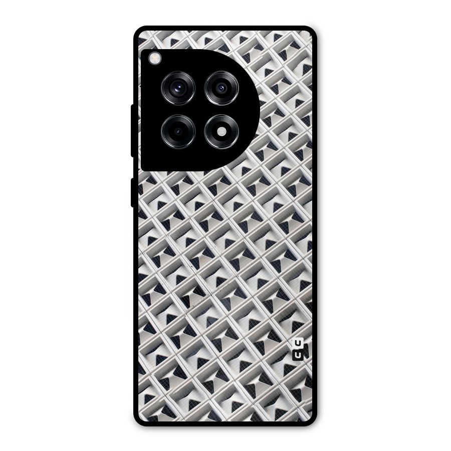 Check White Design Metal Back Case for OnePlus 12R