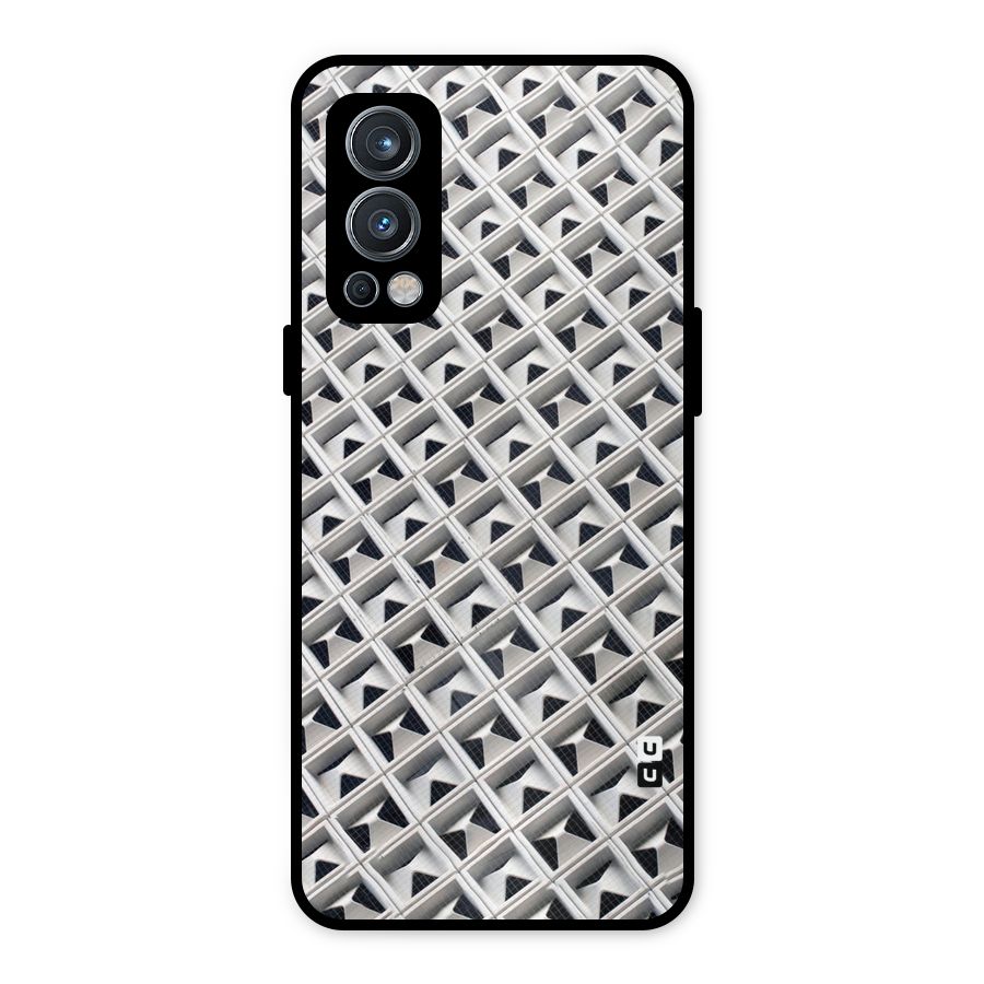 Check White Design Metal Back Case for OnePlus Nord 2 5G